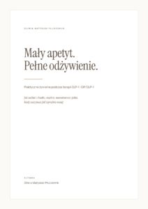 Okładka poradnika „Mały apetyt. Pełne odżywienie.” — żywienie podczas terapii GLP-1